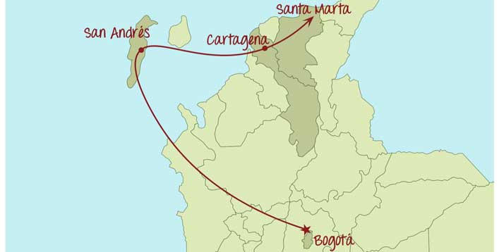bogota san andres cartagena santa marta